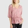 Khujo Rinalda - Blusa - Rot Weiß Geblümt -Khujo Ventas 26340a6de6e9429ea3d0b69652fd5f69