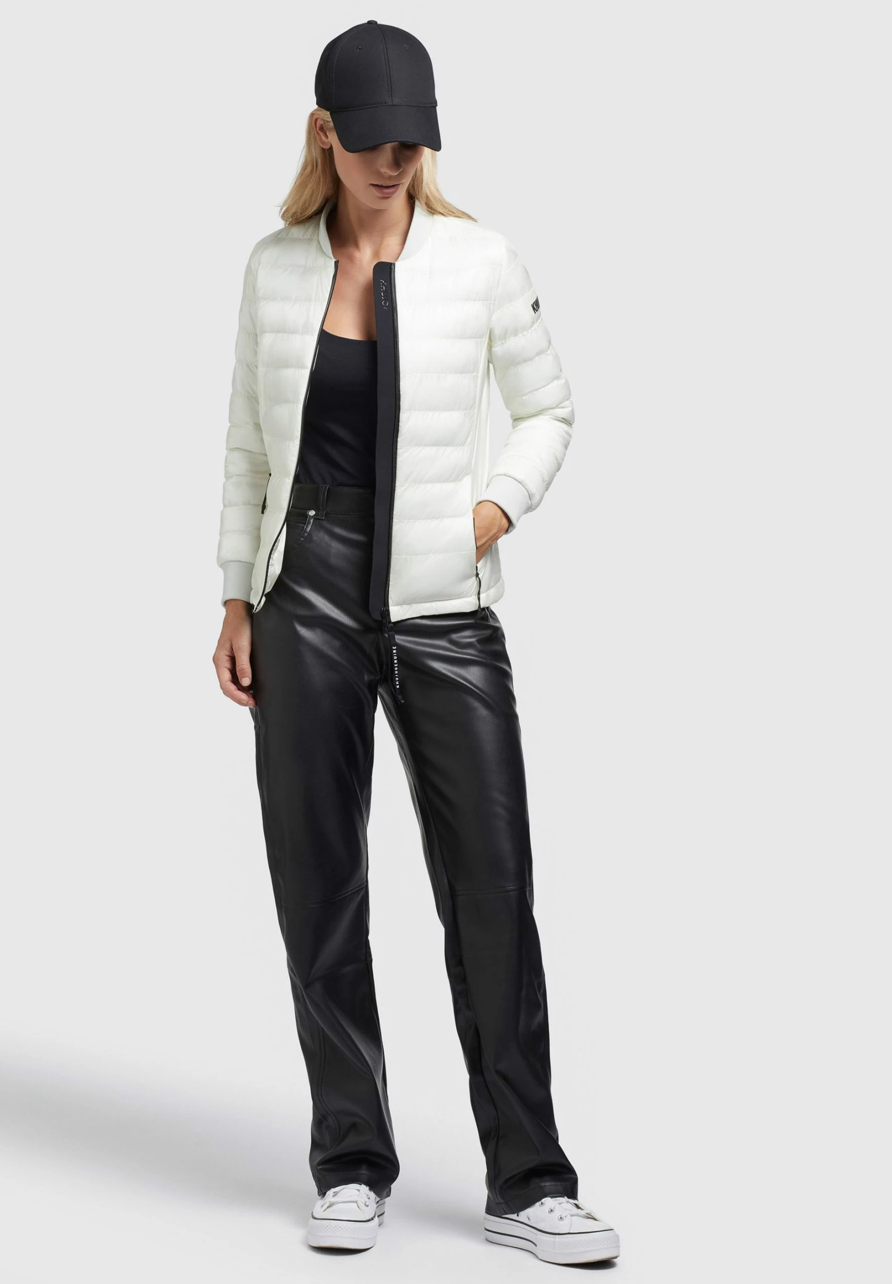 Khujo Maude Shiny - Chaquetas Bomber - Cremeweiß 6 Khujo Maude Shiny - Chaquetas Bomber - Cremeweiß - Imagen 4