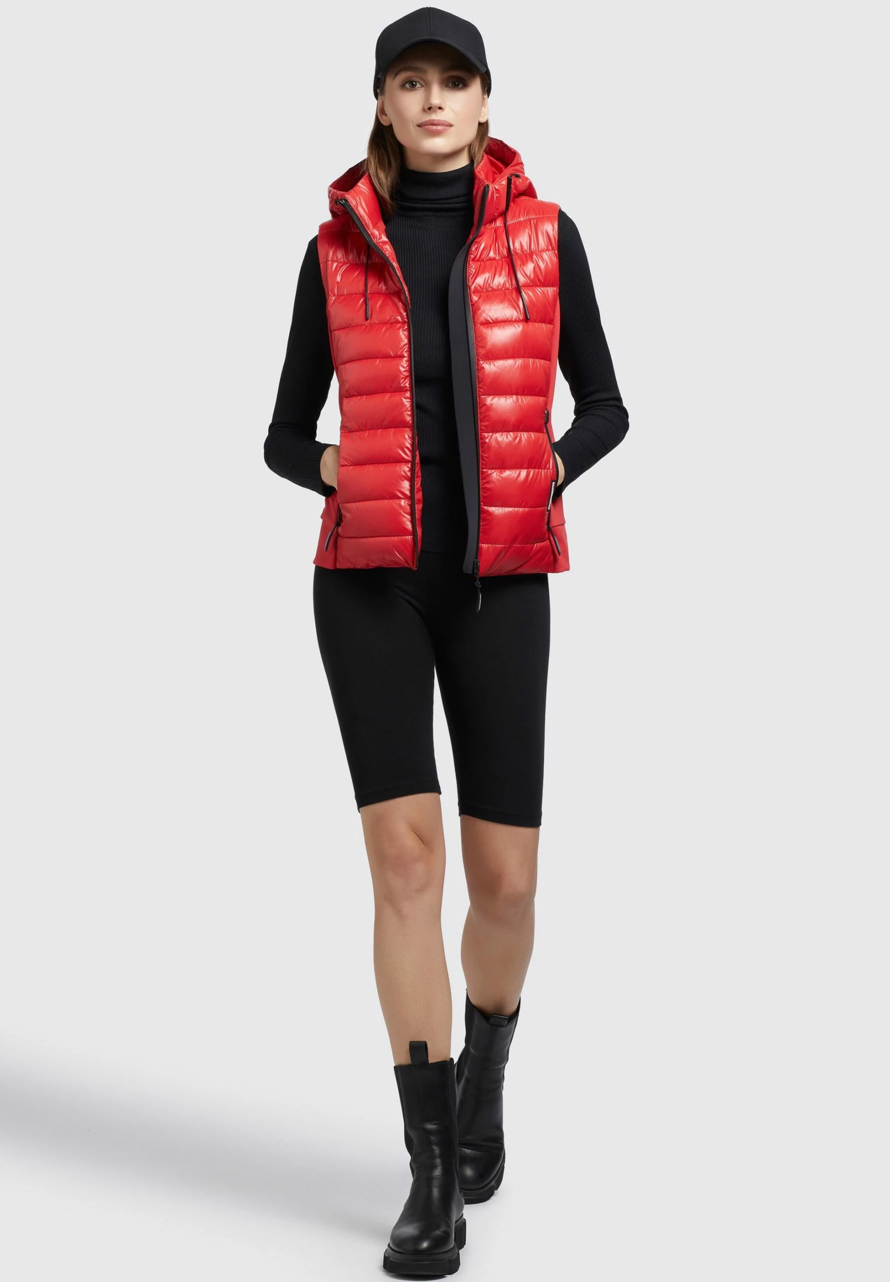 Khujo Fabia Shiny - Chaleco - Rot 4 Khujo Fabia Shiny - Chaleco - Rot - Imagen 2