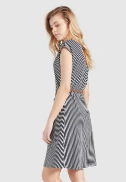 Khujo Leifa - Vestido Informal - Dunkelblau-Weiß Gestreift -Khujo Ventas ff5b9aeccd6e4f43ae0b8a04bce539c8